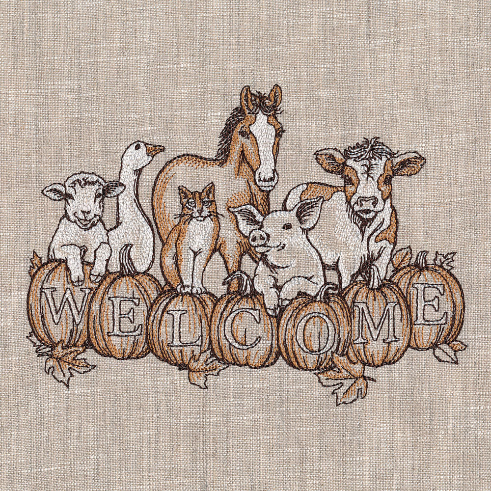 Autumn Farm Welcome Friends