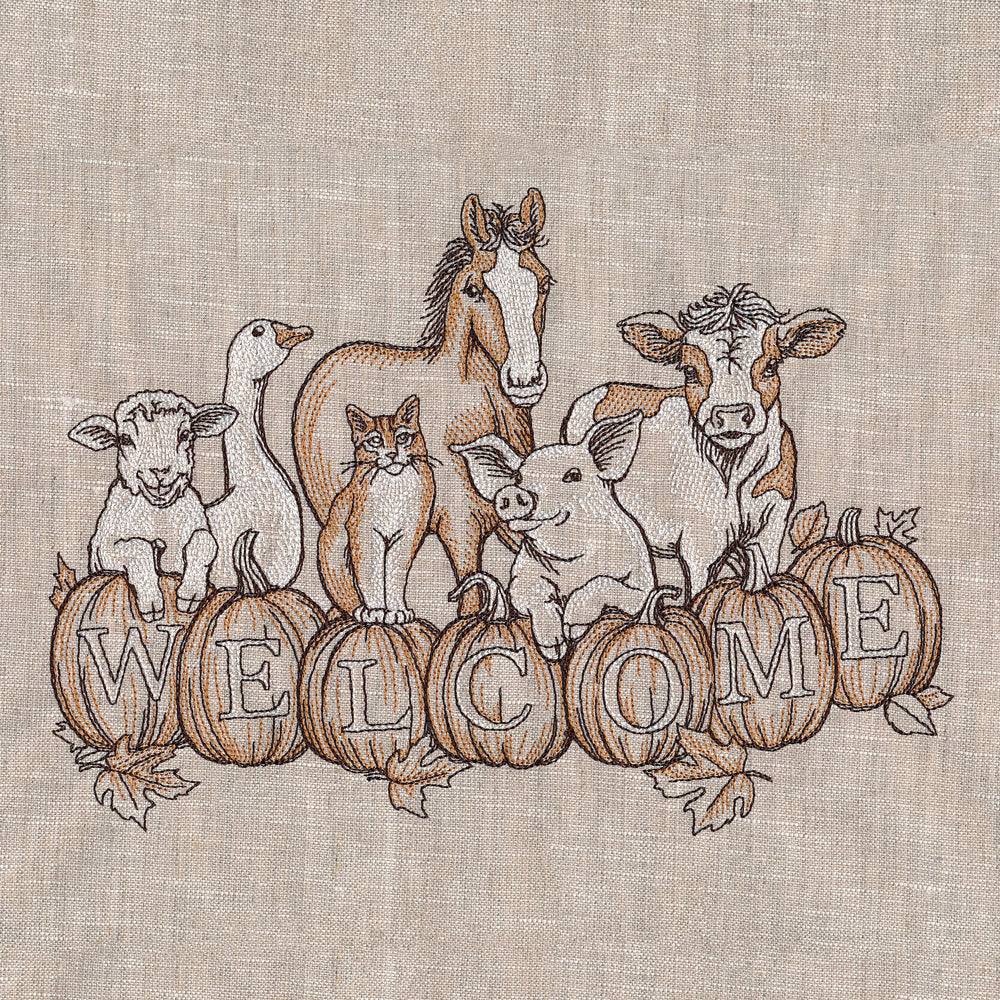 Autumn Farm Welcome Friends