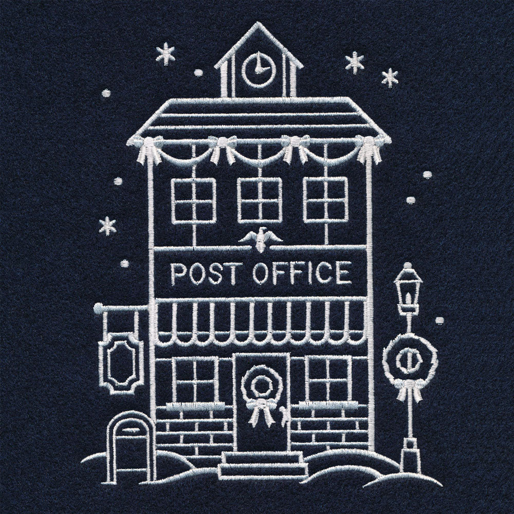 Christmas Village Post Office (Whitework)