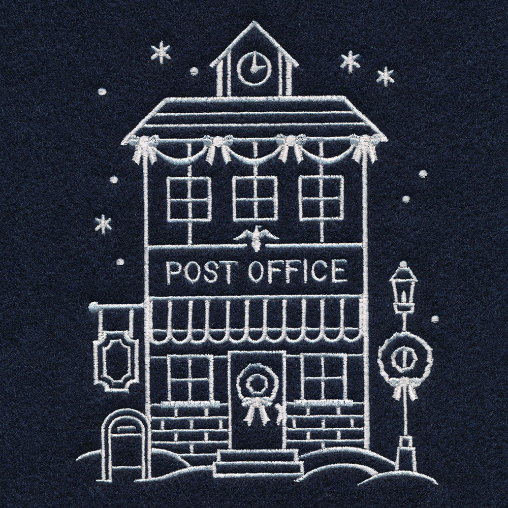 Christmas Village Post Office (Whitework)