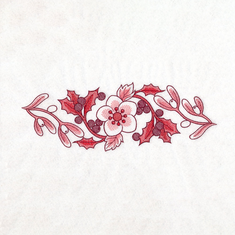 Christmas Delft Holly Border