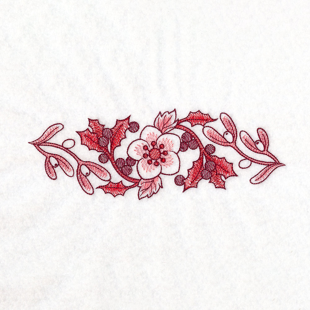 Christmas Delft Holly Border