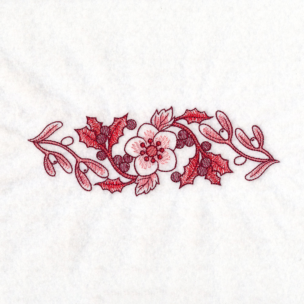 Christmas Delft Holly Border