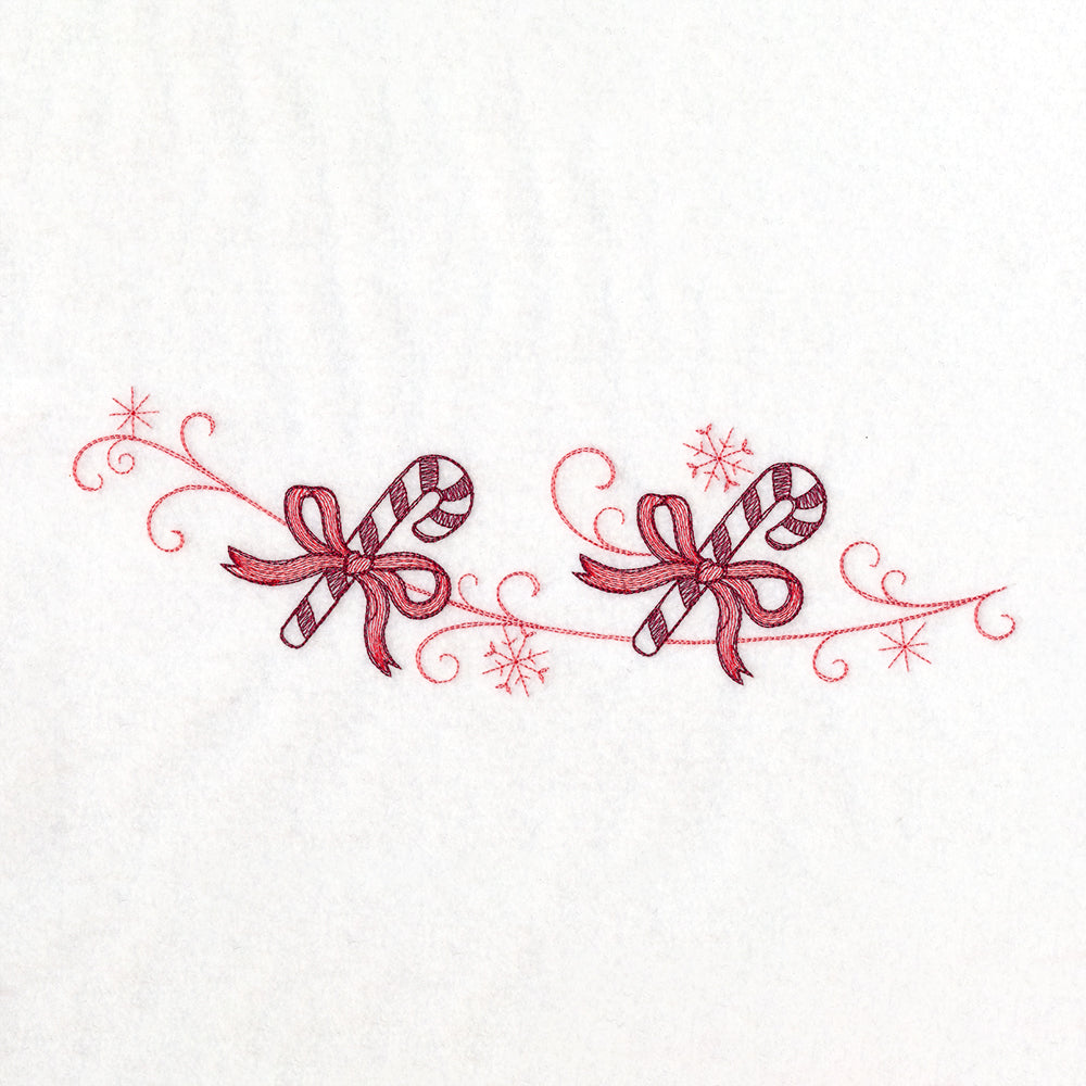 Christmas Delft Candy Cane Border
