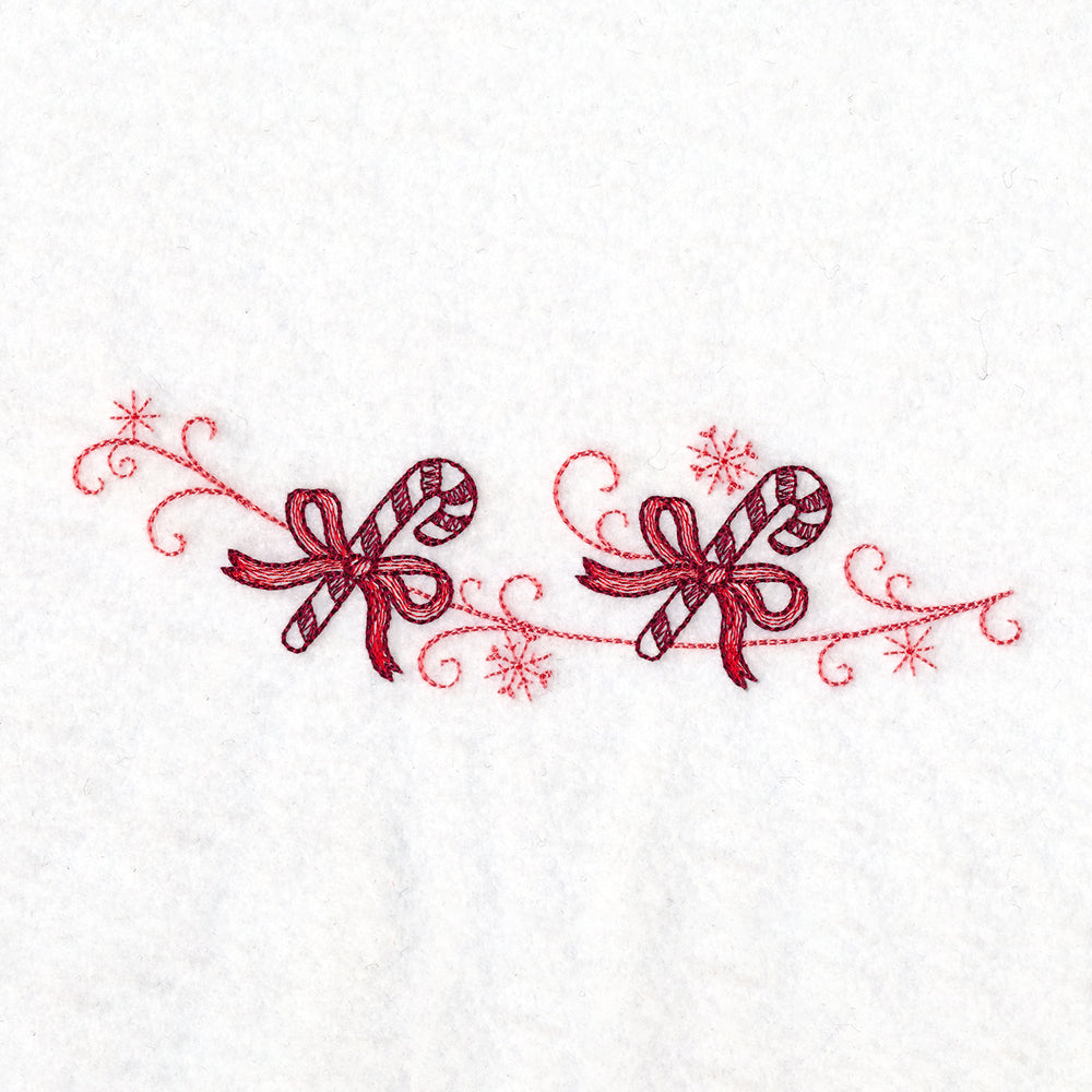 Christmas Delft Candy Cane Border