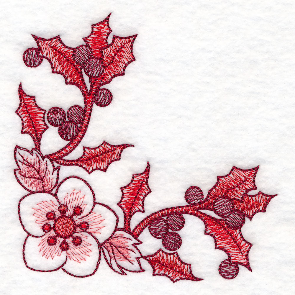 Christmas Delft Holly Corner