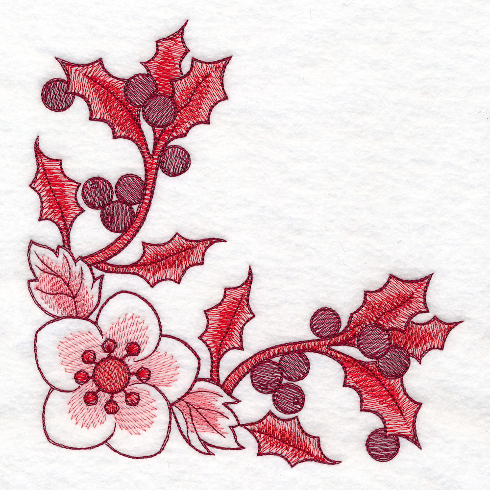 Christmas Delft Holly Corner