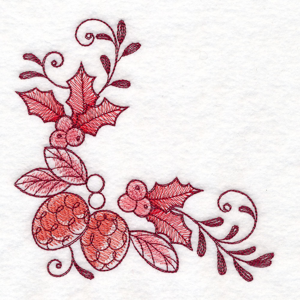 Christmas Delft Pinecones Corner