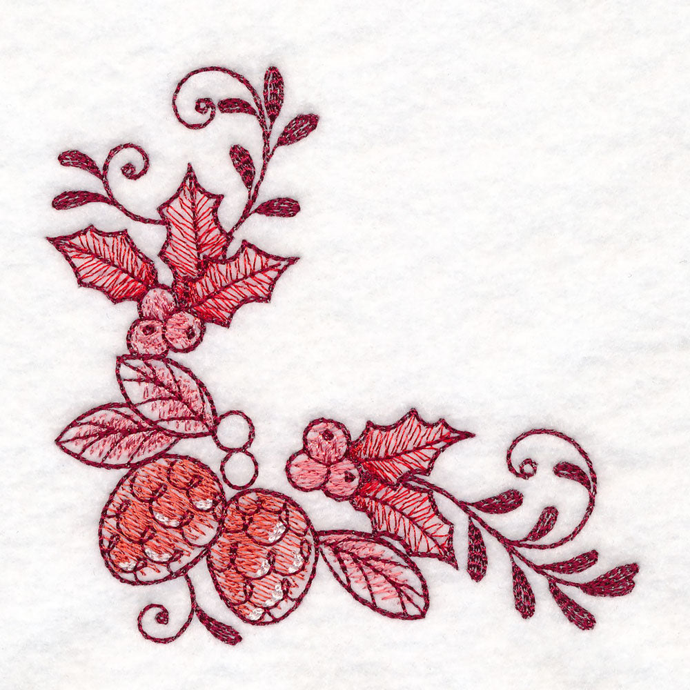 Christmas Delft Pinecones Corner