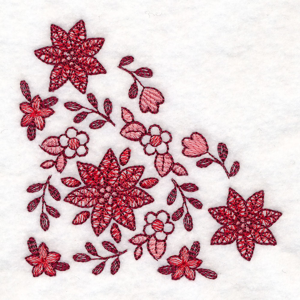 Christmas Delft Poinsettia Corner