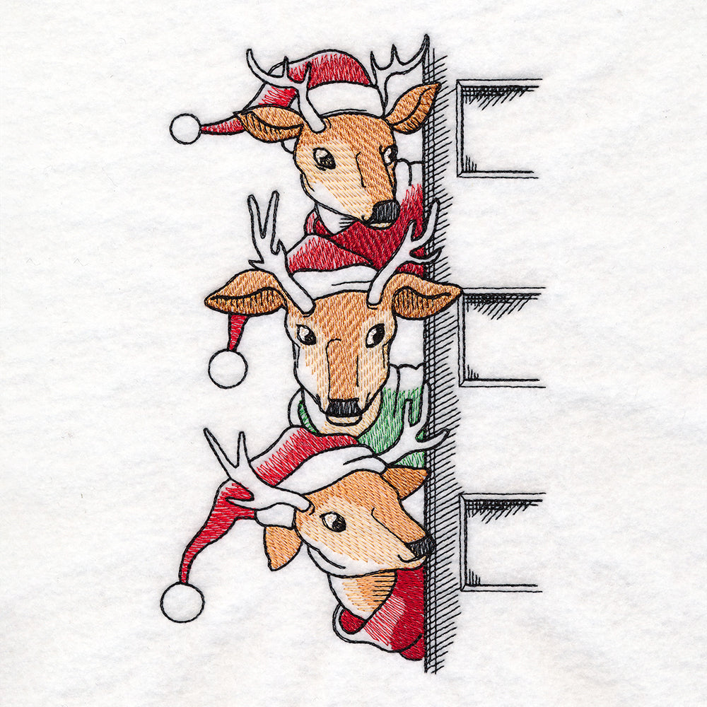 Peeking Christmas Reindeer Stack