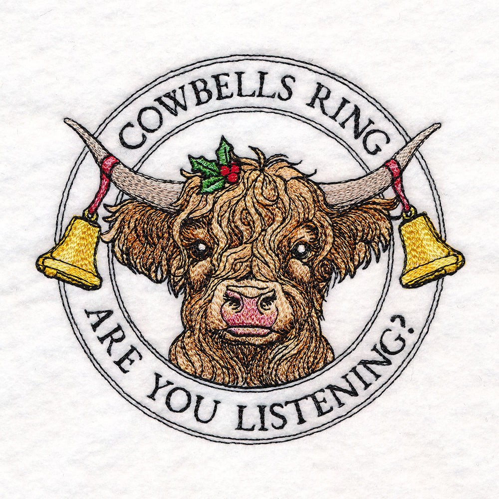 Christmas Highland Cow Stamp