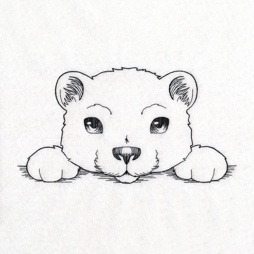 Peeking Polar Bear Sketch
