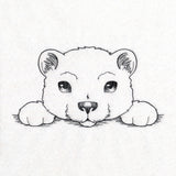 Peeking Polar Bear Sketch
