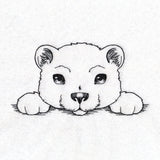 Peeking Polar Bear Sketch