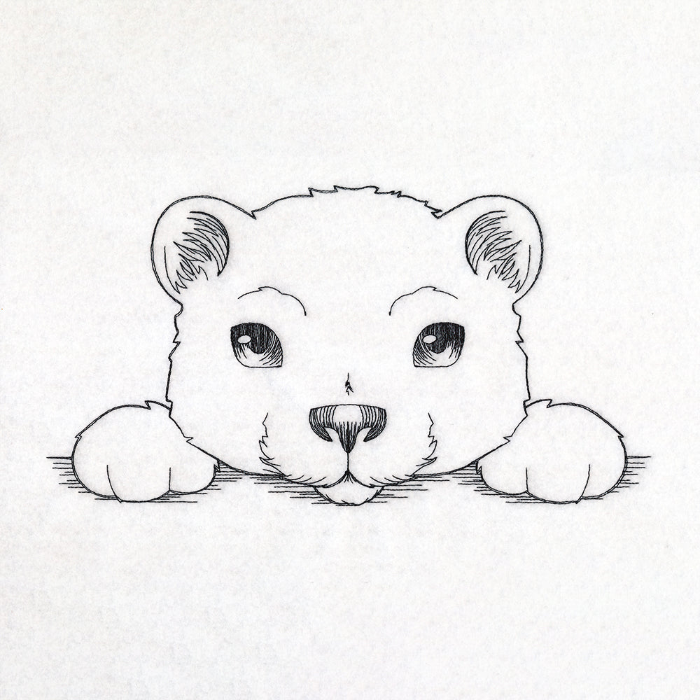 Peeking Polar Bear Sketch
