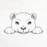 Peeking Polar Bear Sketch