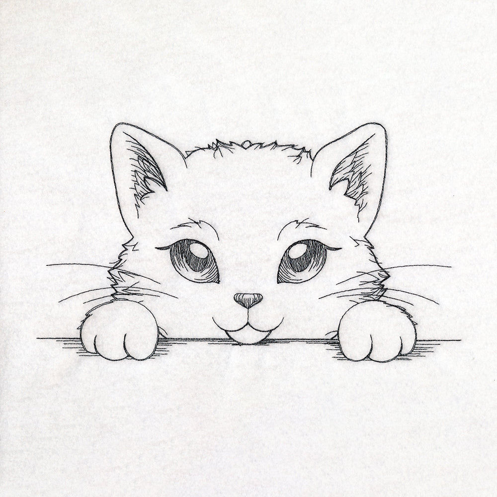 Peeking Cat Sketch