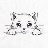Peeking Cat Sketch