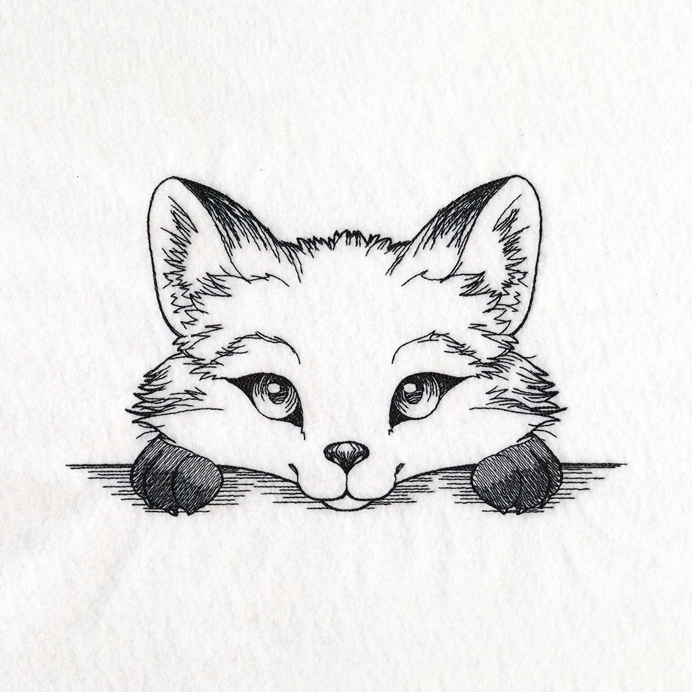 Peeking Fox Sketch