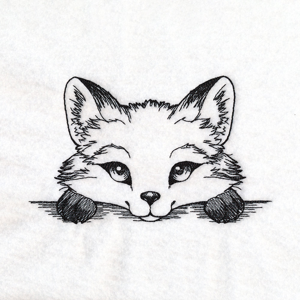 Peeking Fox Sketch