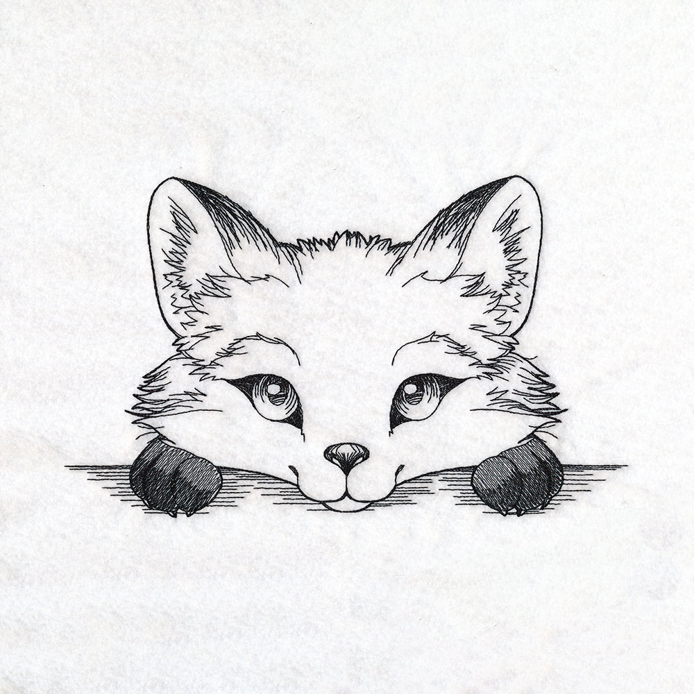 Peeking Fox Sketch