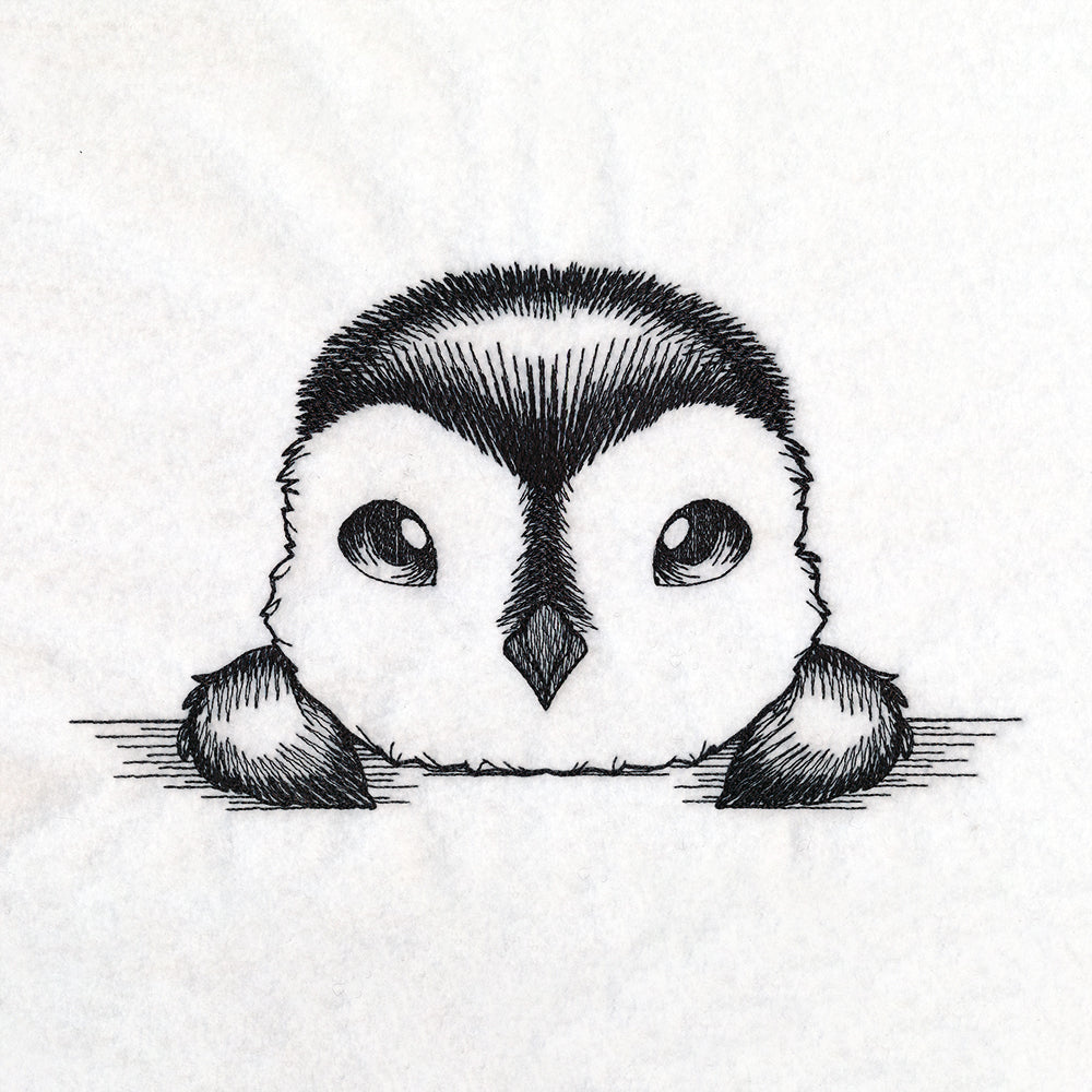 Peeking Penguin Sketch