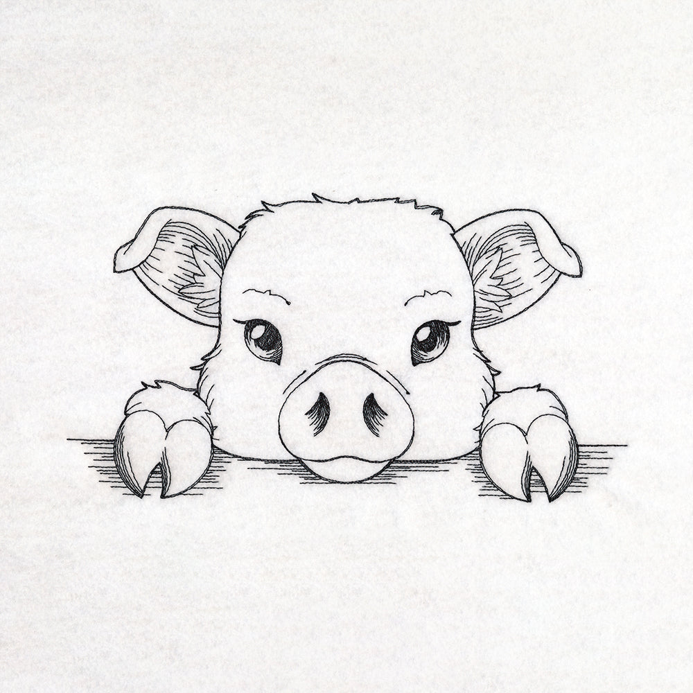 Peeking Pig Sketch