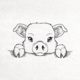 Peeking Pig Sketch