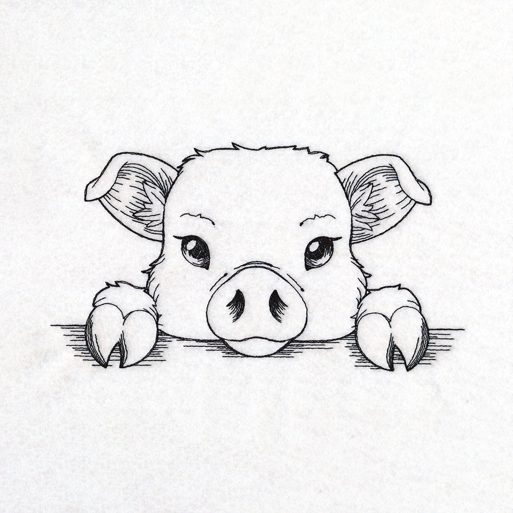 Peeking Pig Sketch