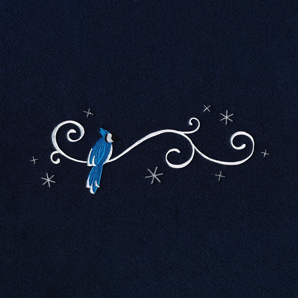 Frosted Blue Jay Border