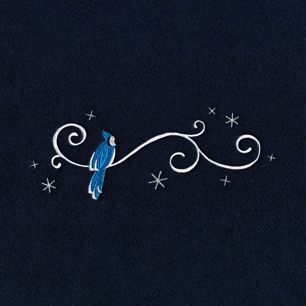 Frosted Blue Jay Border