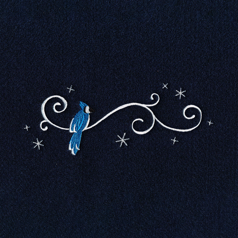 Frosted Blue Jay Border