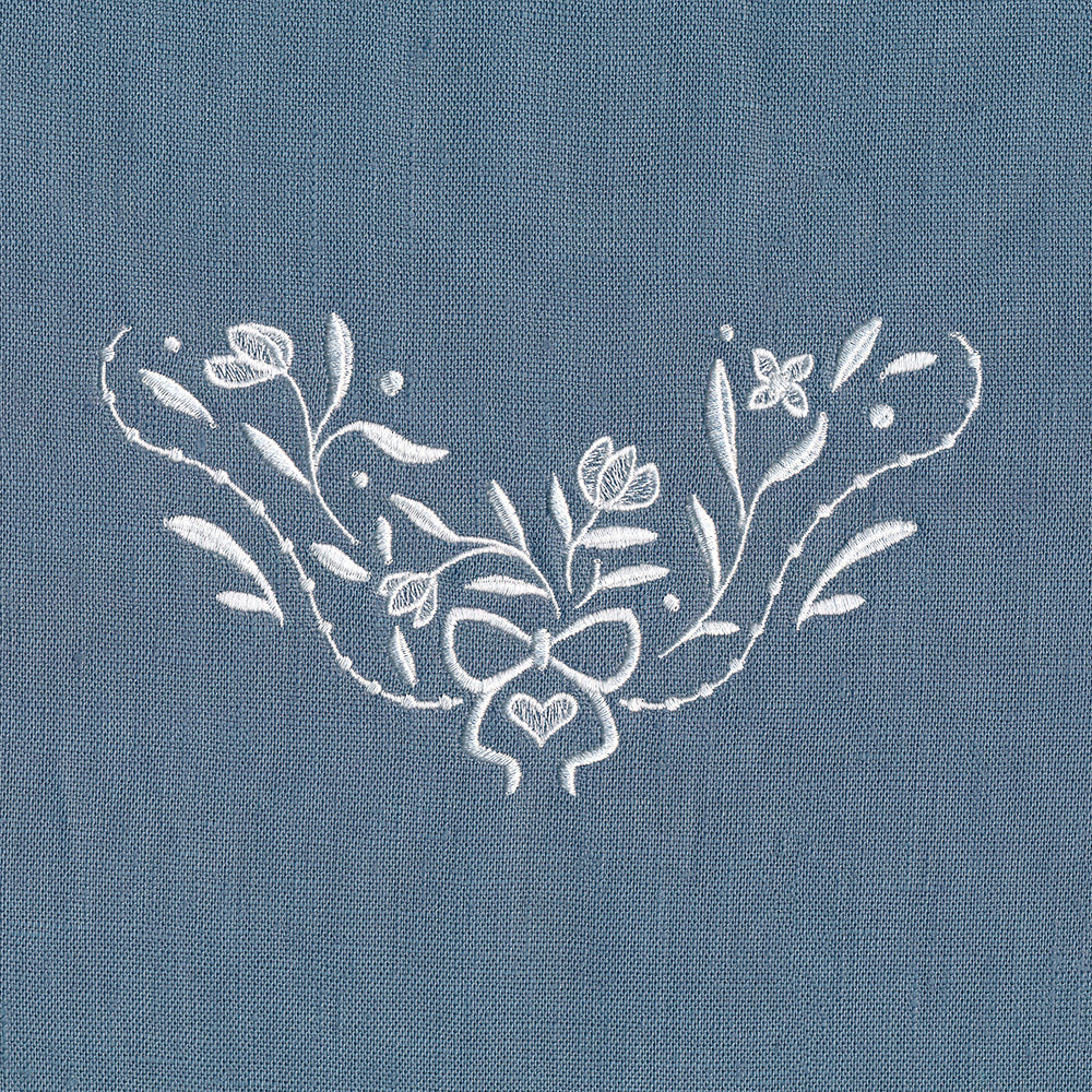 Heirloom Flowers - Corner 2 (Whitework)