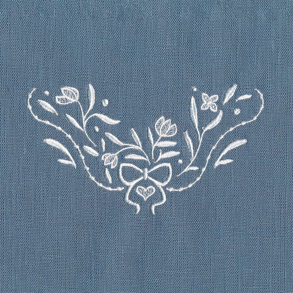 Heirloom Flowers - Corner 2 (Whitework)