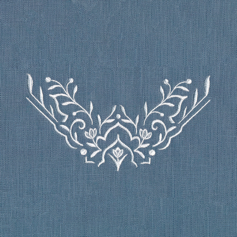 Heirloom Flowers - Corner 1 (Whitework)