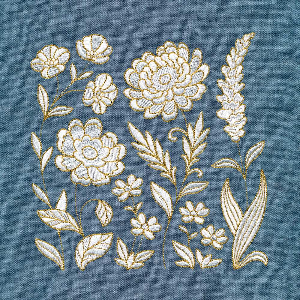 Elegant Florals in Bloom Square