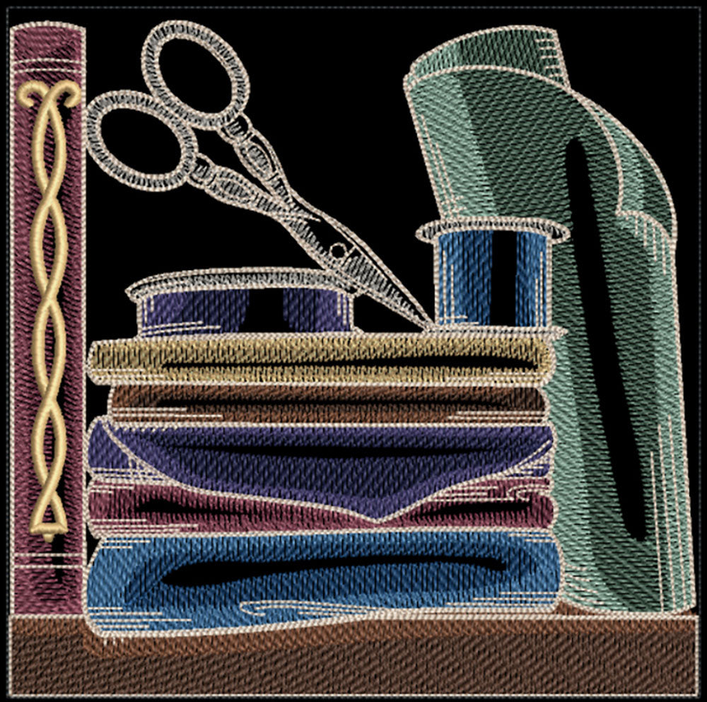 Build a Crafty Bookshelf Quilt - Fabric and Scissors