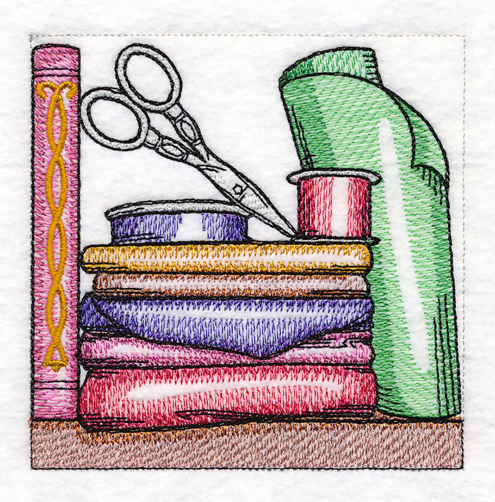Build a Crafty Bookshelf Quilt - Fabric and Scissors
