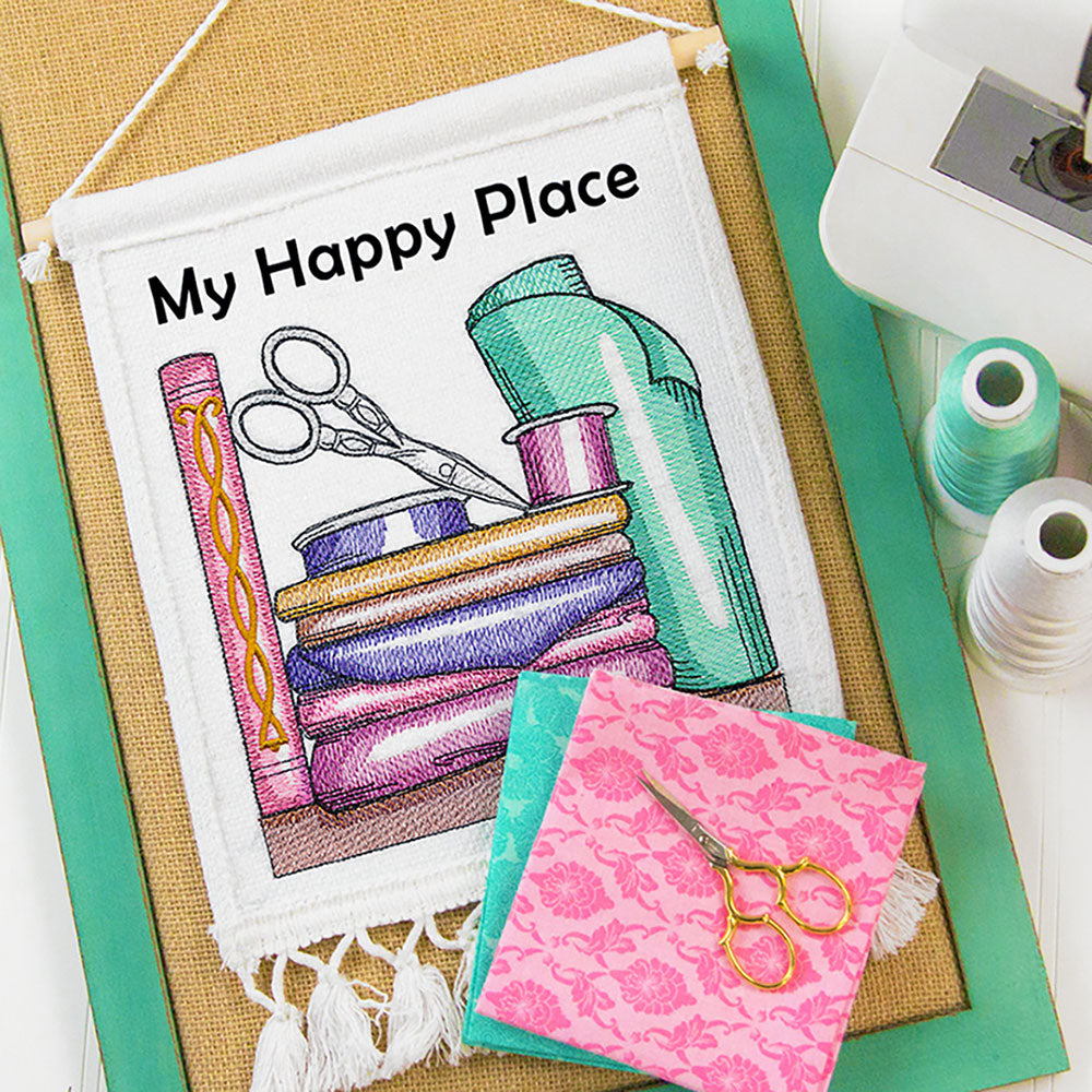 Build a Crafty Bookshelf Quilt - Fabric and Scissors