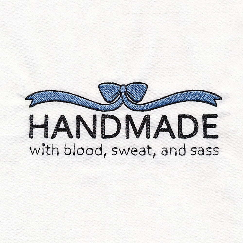 Handmade With Blood, Sweat, and Sass Quilt Label