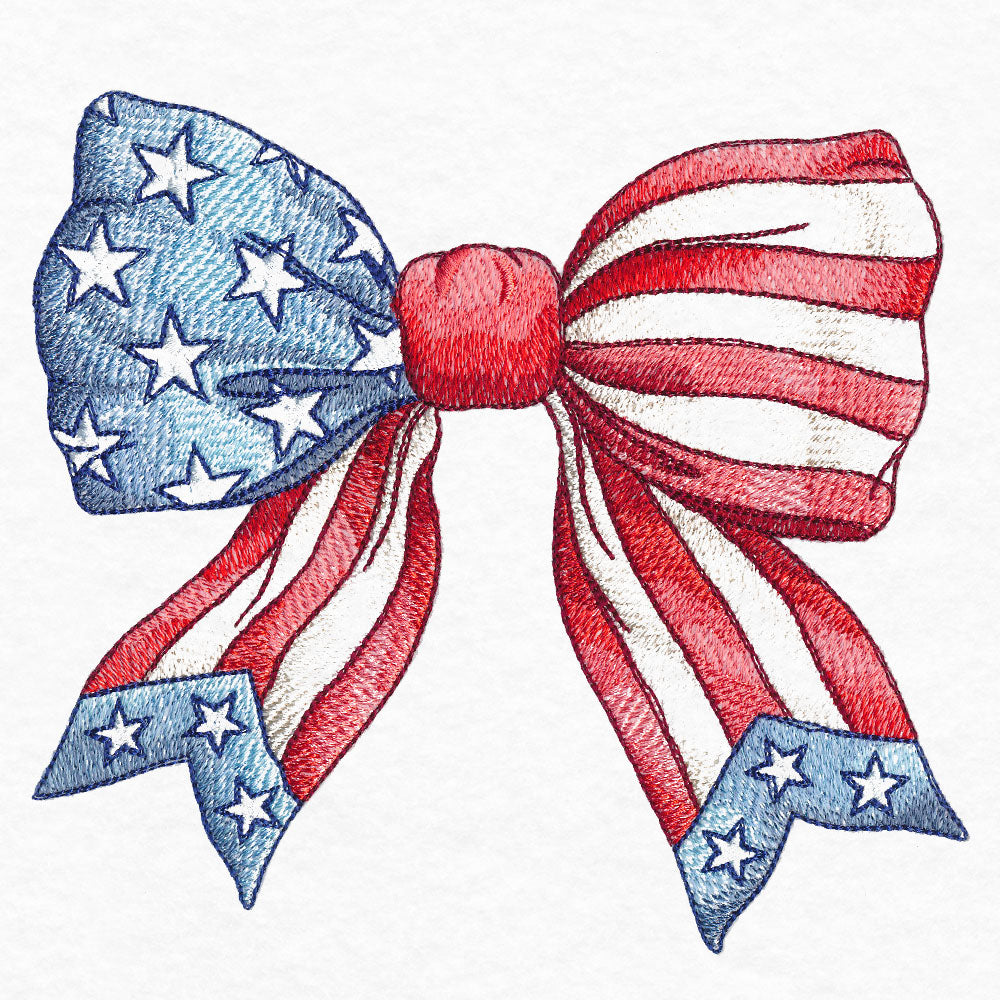 Americana Bow in Watercolor