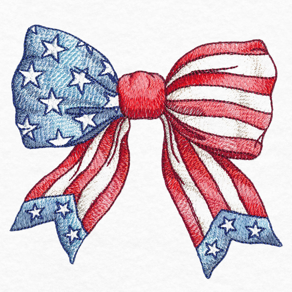 Americana Bow in Watercolor