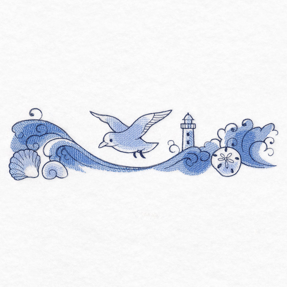 Delft Blue Seaside Border - Lighthouse