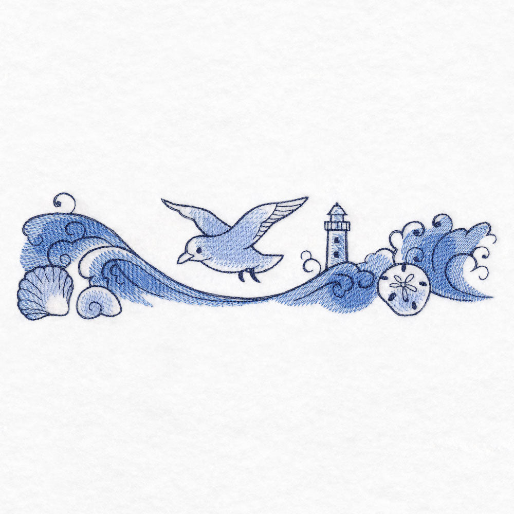 Delft Blue Seaside Border - Lighthouse