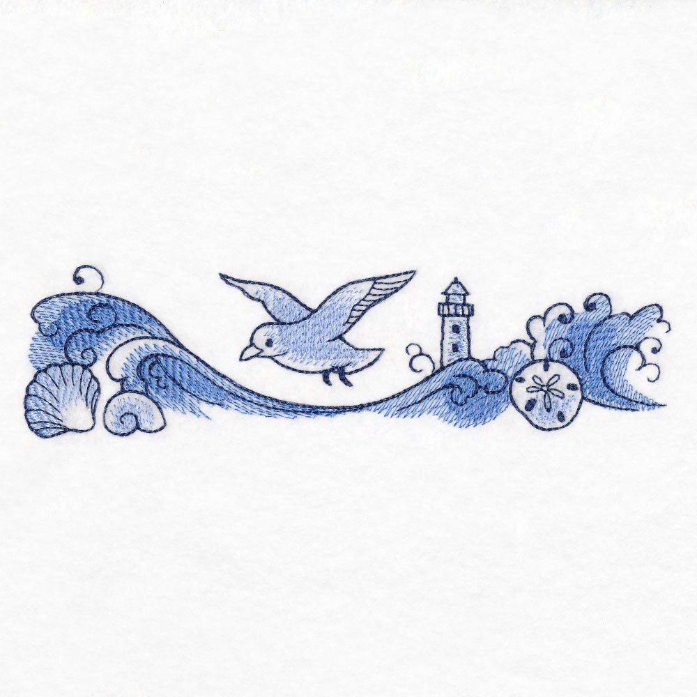 Delft Blue Seaside Border - Lighthouse