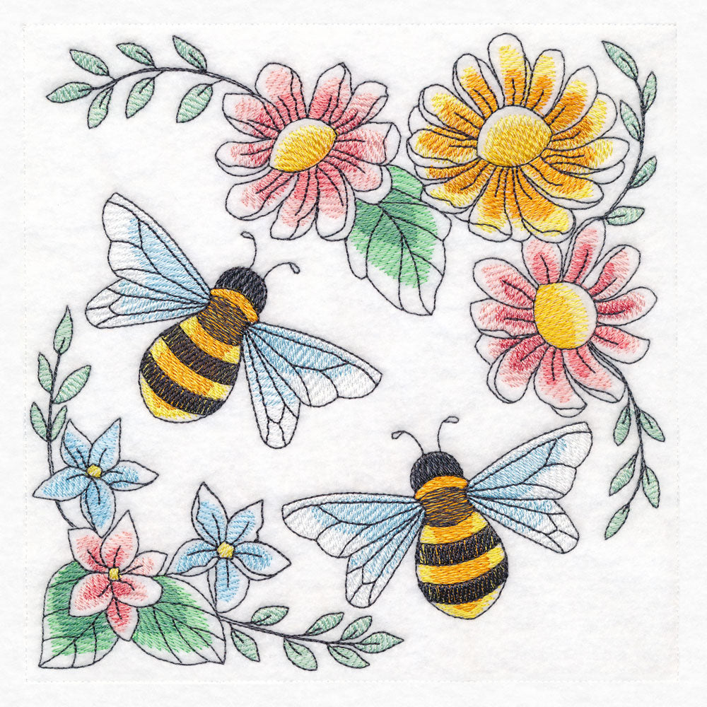 Sweet as Can Bee Honeybee and Blooms 2