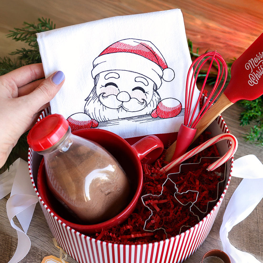 Peeking Santa Sketch