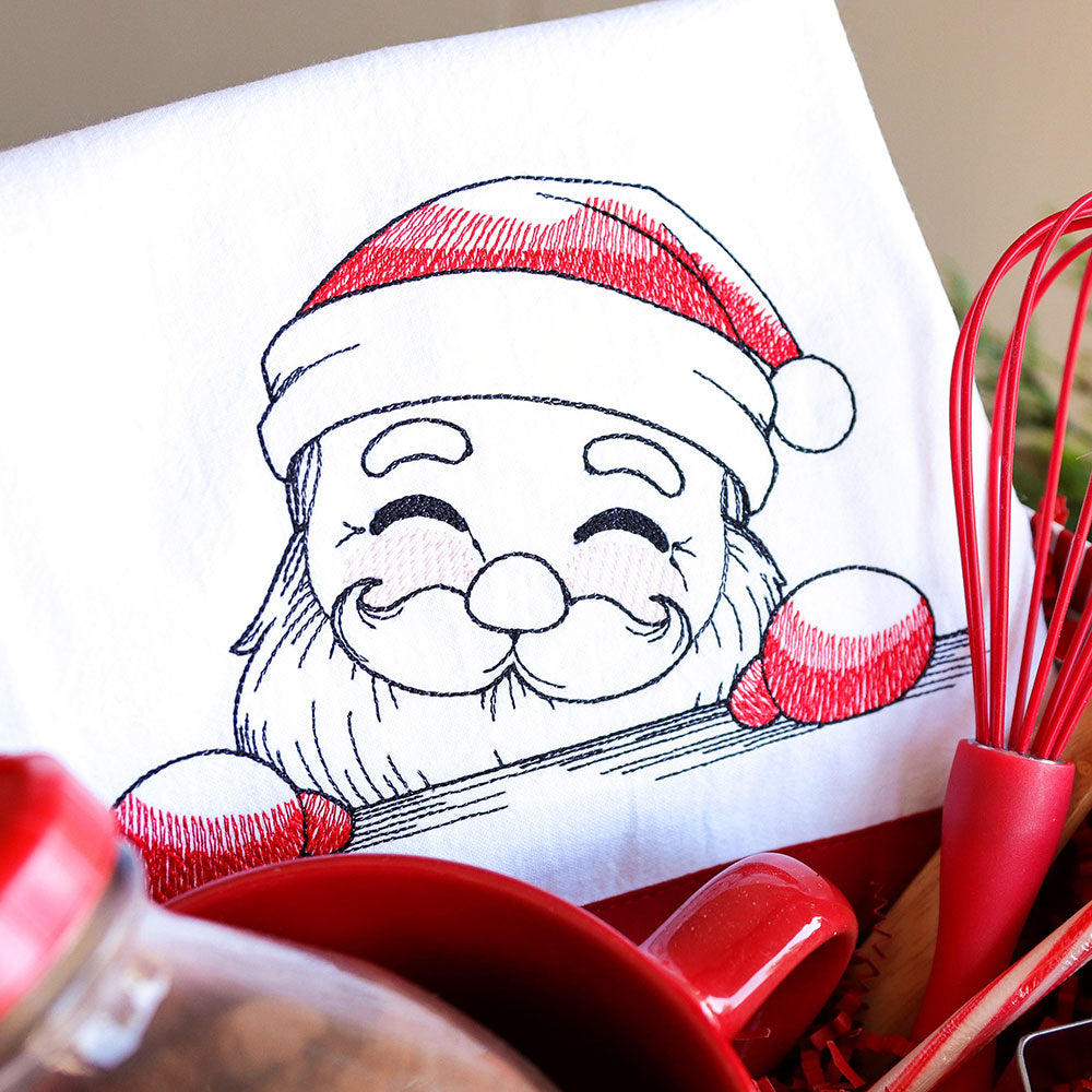 Peeking Santa Sketch