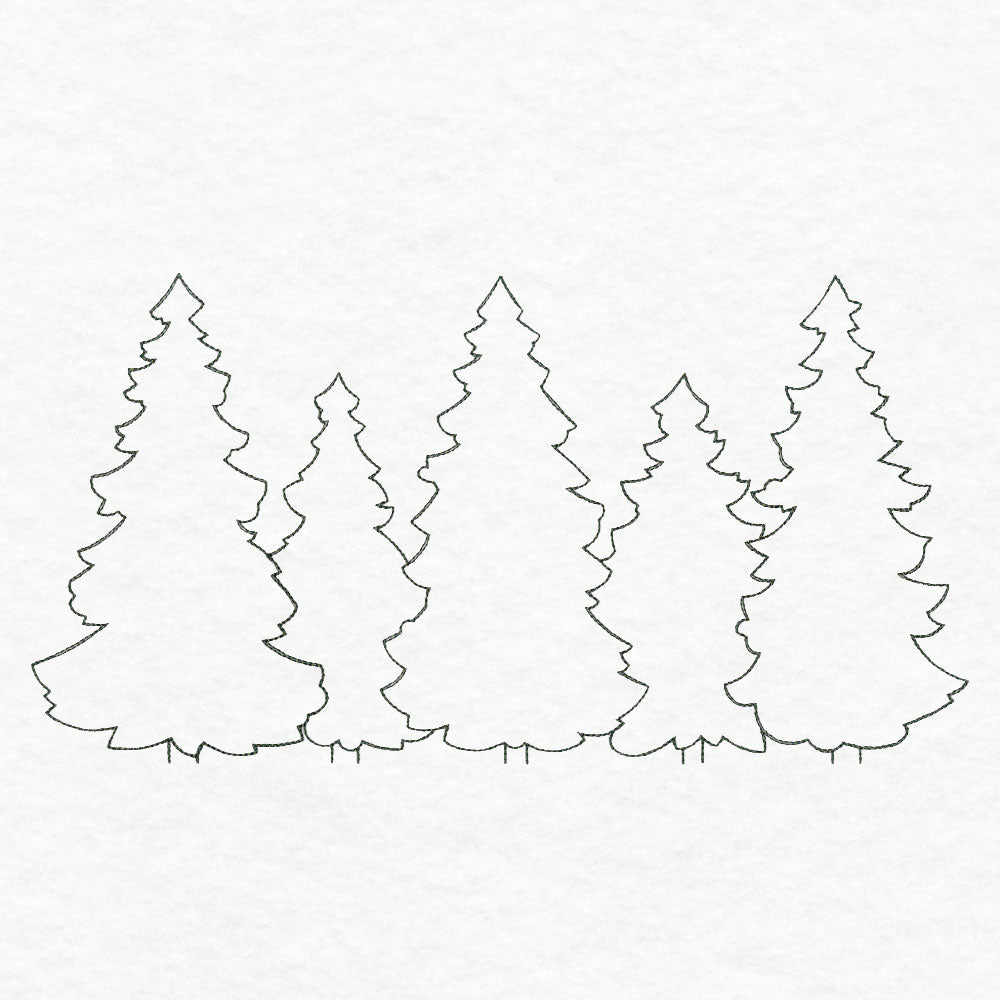 Simple Evergreen Trees (Quilting)